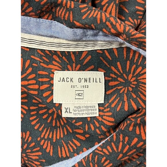 Jack ONeill Mens Size XL Extra Large Button Up Floral Burst Shirt Short Sleeve - Picture 5 of 6